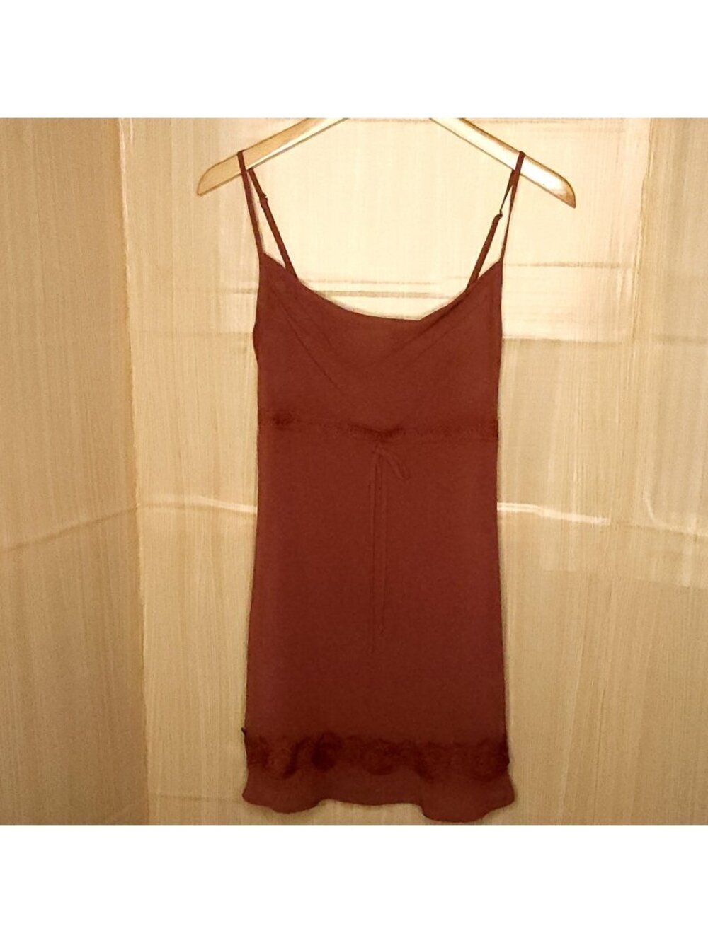 Forever 21 Dusty Rose Pink Silky Slip Style Adjustable Strap Dress Small